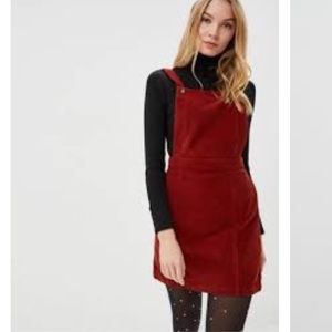 TopShop corduroy overall dress 6 NWT